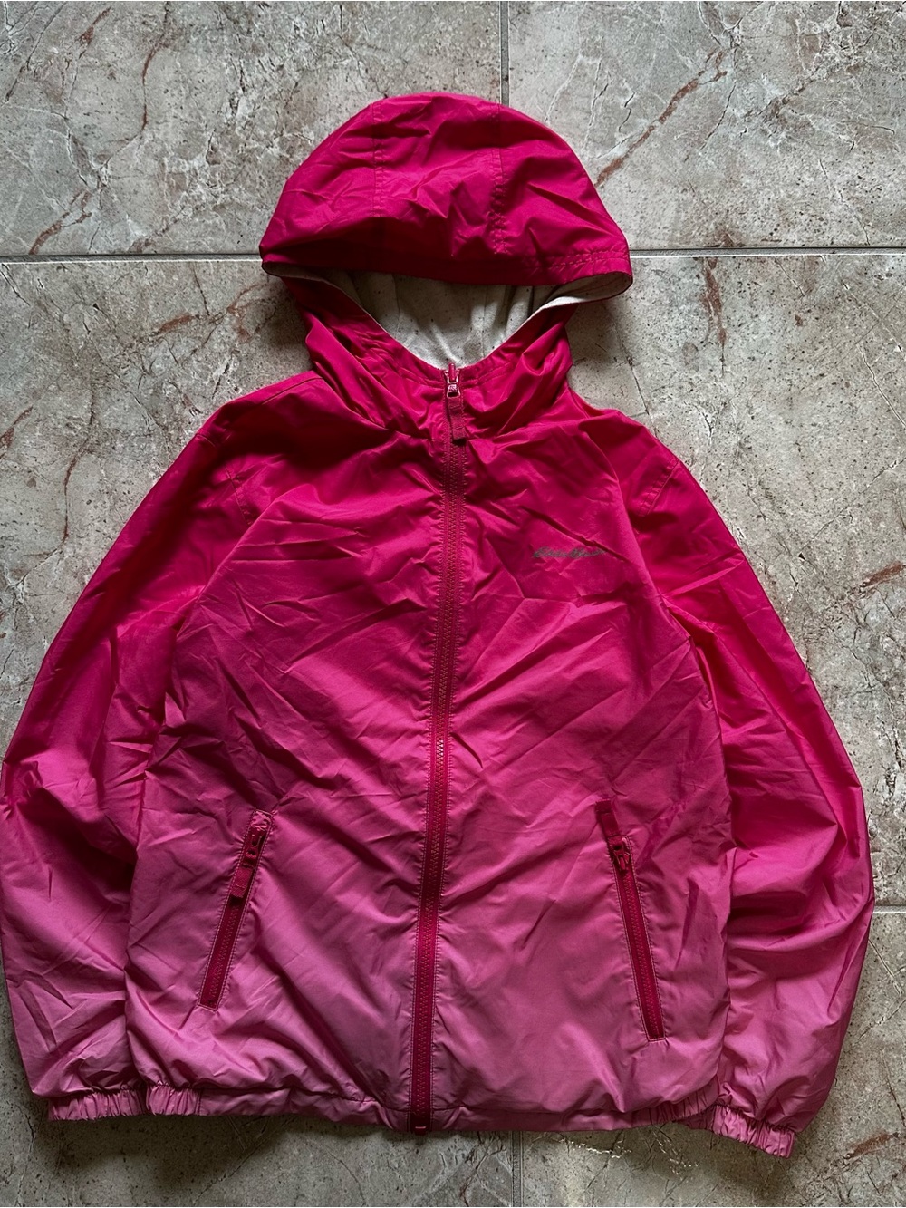 Eddie Bauer Women's Hooded Gradient Pink Windbreaker